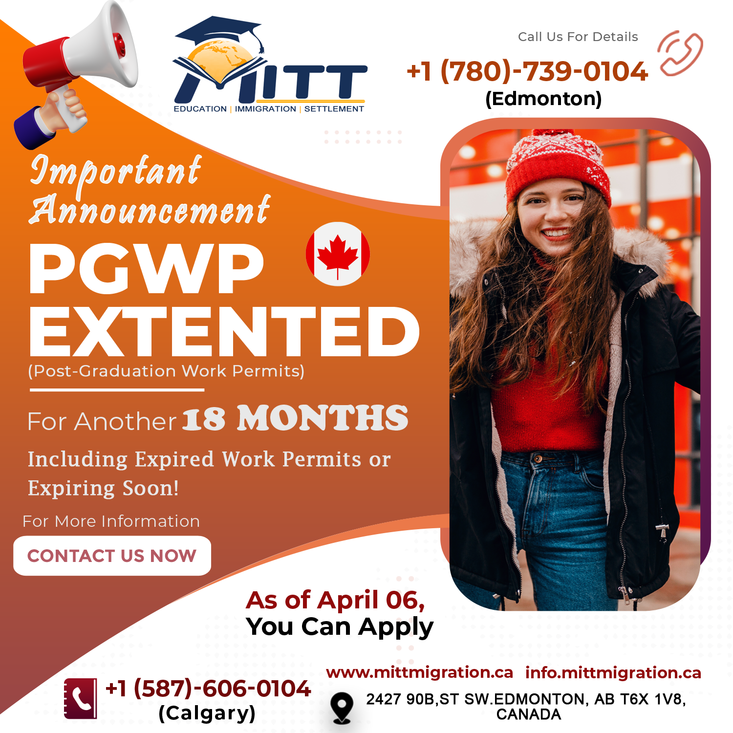  ▶️PGWP Extension◀️ of post-graduation work permits up to 18 months for PGWP holders including expired work permits or expiring soon!